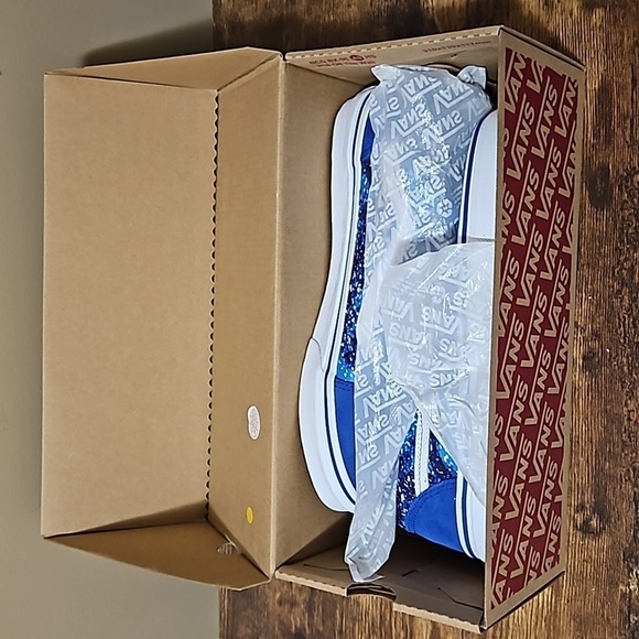 Vans Old Skool Galactic Glow Blue Skate Shoes Size Y6.5 W8 - Picture 10 of 11